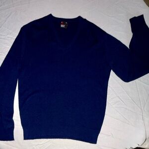 VINTAGE Robert Bruce Navy Blue V-Neck Sweater XL